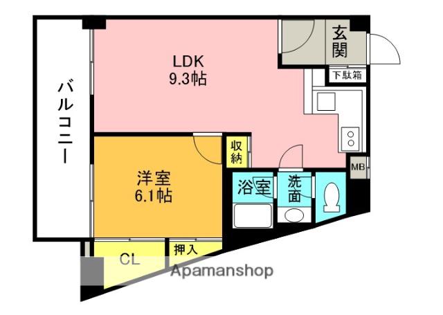 高宮台ハイツ(1LDK/3階)の間取り写真