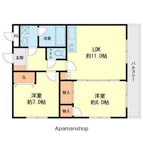 ベルニーニ博多南(2LDK/3階)の間取り写真