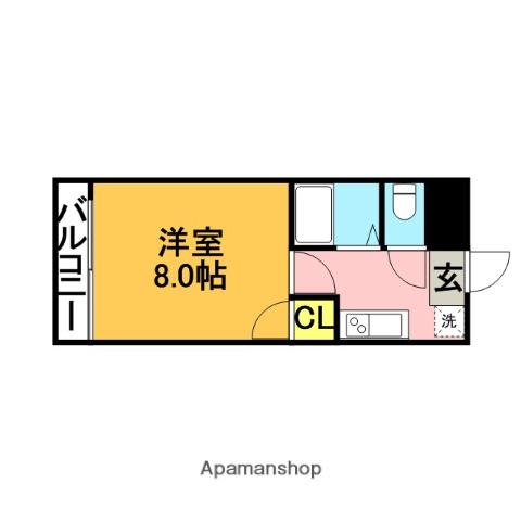 コスモヴィレッジ(1K/1階)の間取り写真