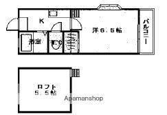 エミネンス井尻(1K/2階)の間取り写真
