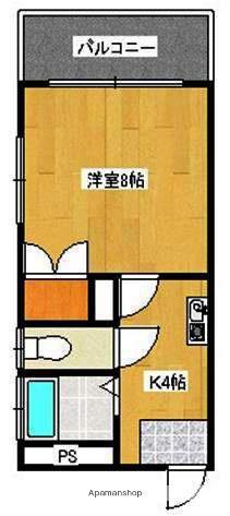 ピアレス下大利(1K/2階)の間取り写真