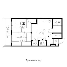 ビジネス・ワン寺塚(2LDK/6階)の間取り写真