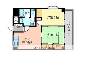 森藤不動産第3ビル(2DK/2階)の間取り写真