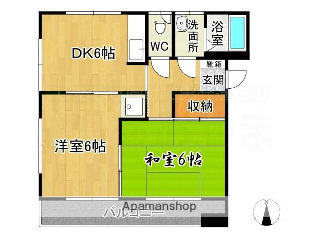 長谷アパート(2DK/1階)の間取り写真