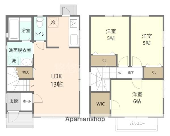 ＤＵＯ　Ｓ．Ｋ．　ＳＱＵＡＲＥ（デュオエスケイスクウェア）(3LDK)の間取り写真