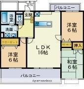 ファミール春日2(3LDK/1階)の間取り写真