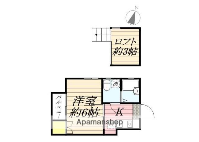エテルナ井尻Ⅲ(1K/2階)の間取り写真