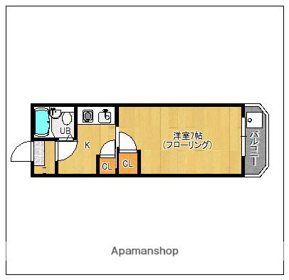 デイズマンション(1K/2階)の間取り写真