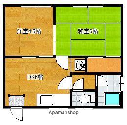 中江コーポ(2DK/1階)の間取り写真