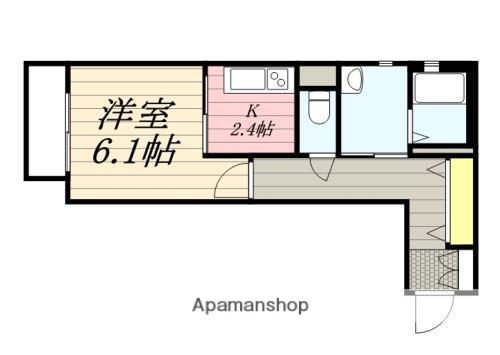 CASA(1K/2階)の間取り写真