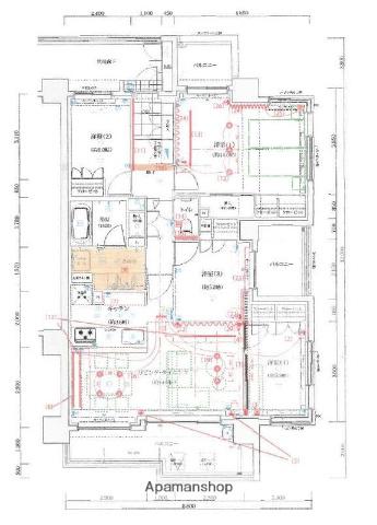 ウェリス平尾山荘(4LDK/9階)の間取り写真