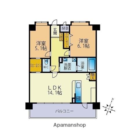 グランテージ(2LDK/2階)の間取り写真