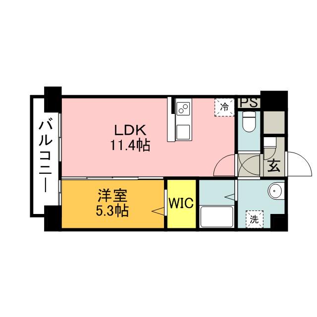 クレメンティア(1LDK/6階)の間取り写真