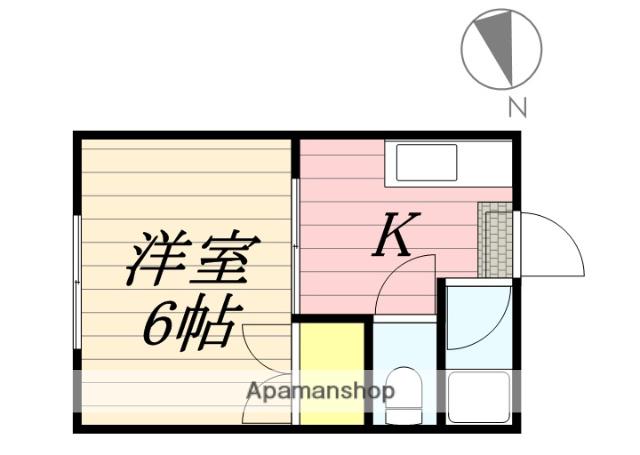 セブンハイツⅡ(1K/1階)の間取り写真