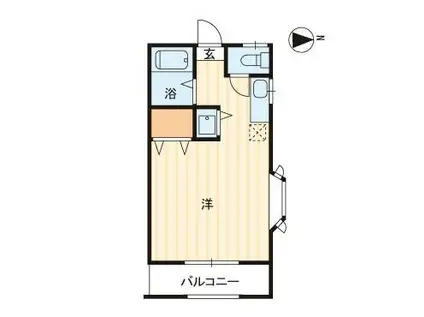 コーポエクセレント三宅Ⅱ(ワンルーム/2階)の間取り写真