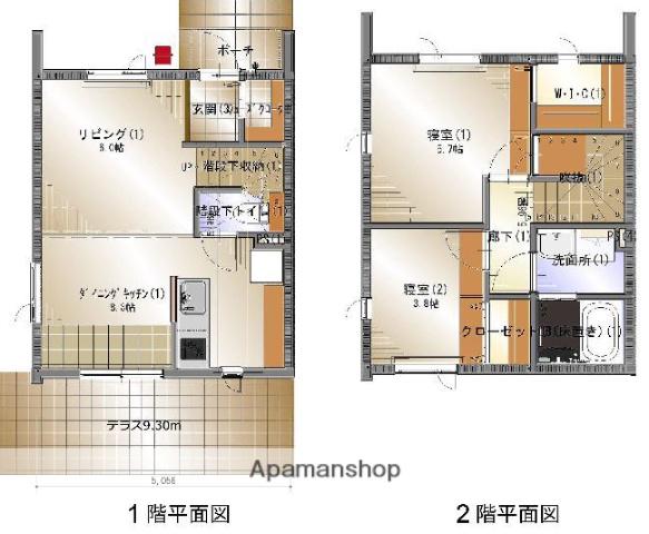 エルコム筑紫丘2(2LDK/1階)の間取り写真