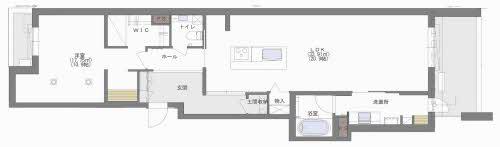 SHAMAISON LUXUAR平尾山荘通(1LDK/2階)の間取り写真