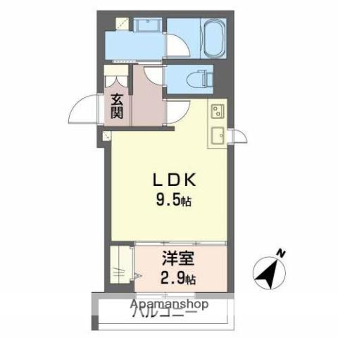 シャーメゾン日赤通(1LDK/3階)の間取り写真