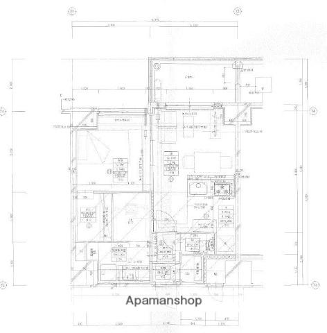CREST西新(1LDK/11階)の間取り写真