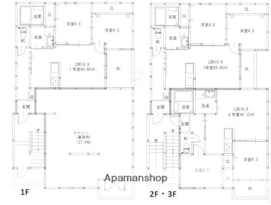 アールユー薬院(2LDK/3階)の間取り写真