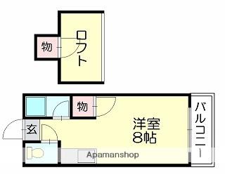 アルファディオ空港南(ワンルーム/2階)の間取り写真