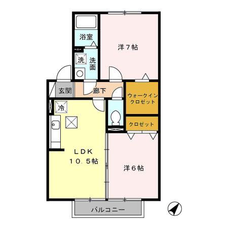 ベルメゾンTM(2LDK/1階)の間取り写真