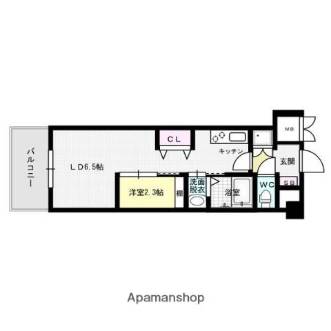 ZIP春日公園(1LDK/2階)の間取り写真