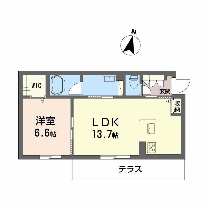 サン ウィステリア(1LDK/1階)の間取り写真