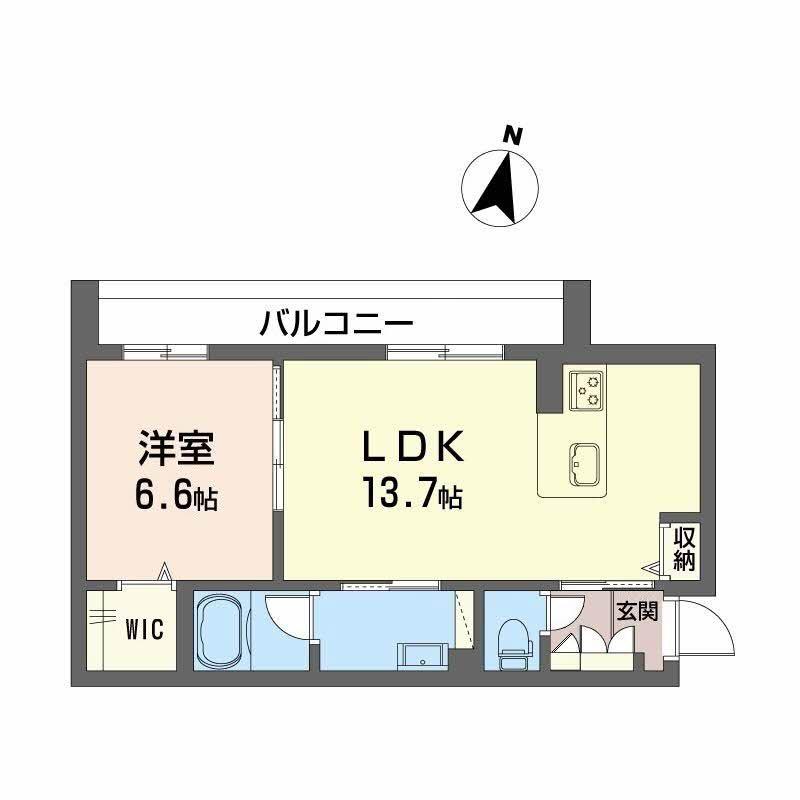サン ウィステリア(1LDK/3階)の間取り写真