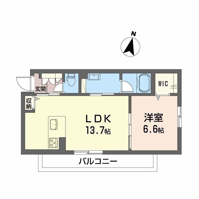 サン ウィステリア(1LDK/2階)の間取り写真