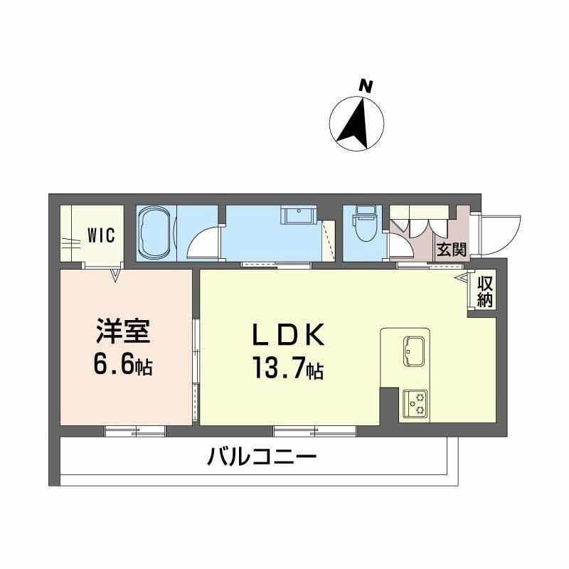 サン ウィステリア(1LDK/2階)の間取り写真