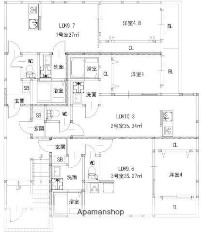 フォーレスト千歳町(1LDK/2階)の間取り写真
