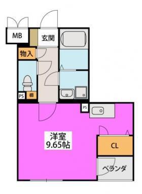 レジデンシャルジェム井尻駅(ワンルーム/1階)の間取り写真