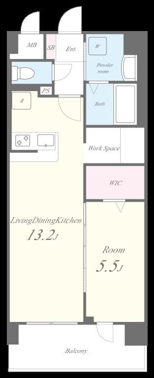 大楠2丁目プロジェクト(1LDK/3階)の間取り写真