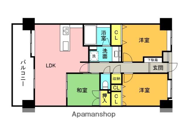 アルバガーデン筑紫駅前Ⅴ(3LDK/11階)の間取り写真