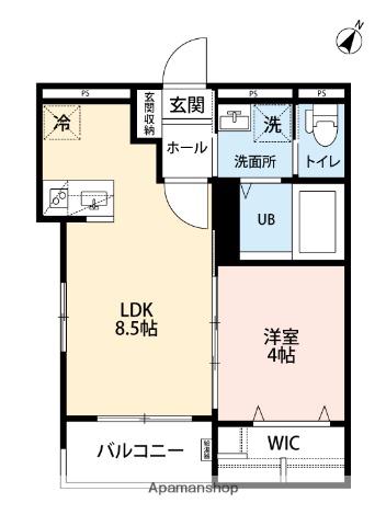 ROBOT HOME 井尻Ⅳ(1LDK/3階)の間取り写真