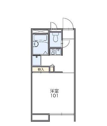 レオパレス惣利(1K/2階)の間取り写真