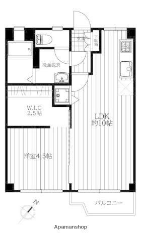 小串ビル(1LDK/3階)の間取り写真