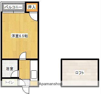 サンヴィレッジ香椎(1K/2階)の間取り写真