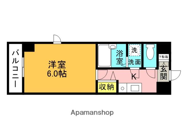 プログレス桧原(ワンルーム/3階)の間取り写真