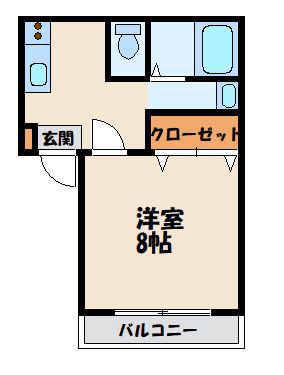 ポンテ・コモ(1K/1階)の間取り写真