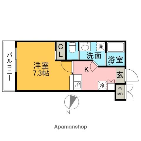 サヴォイマキシマイズ博多ステーション(1K/8階)の間取り写真