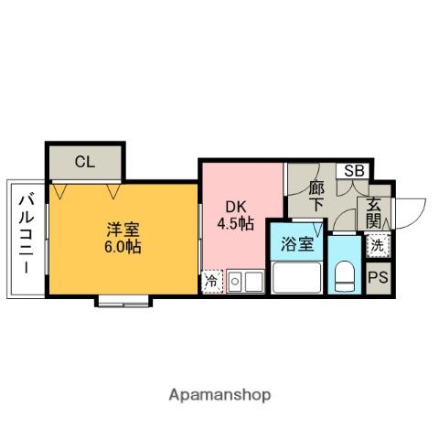 クロスステージ博多駅前(1K/10階)の間取り写真