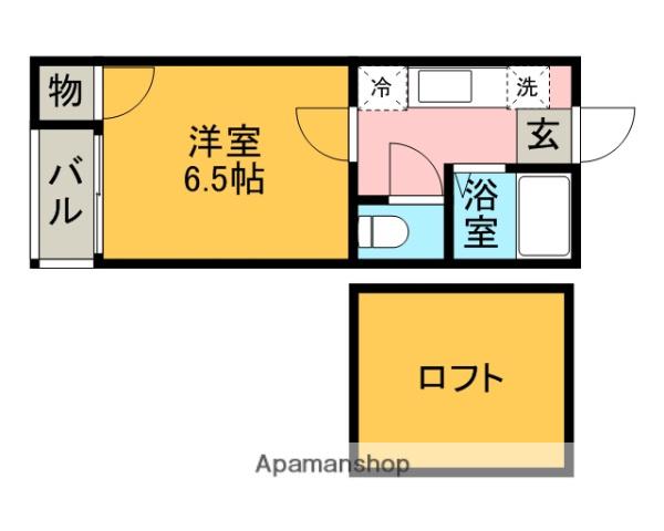 ヴィラコレット笹原(1K/2階)の間取り写真