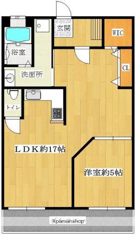 リリーフ長丘(1LDK/5階)の間取り写真