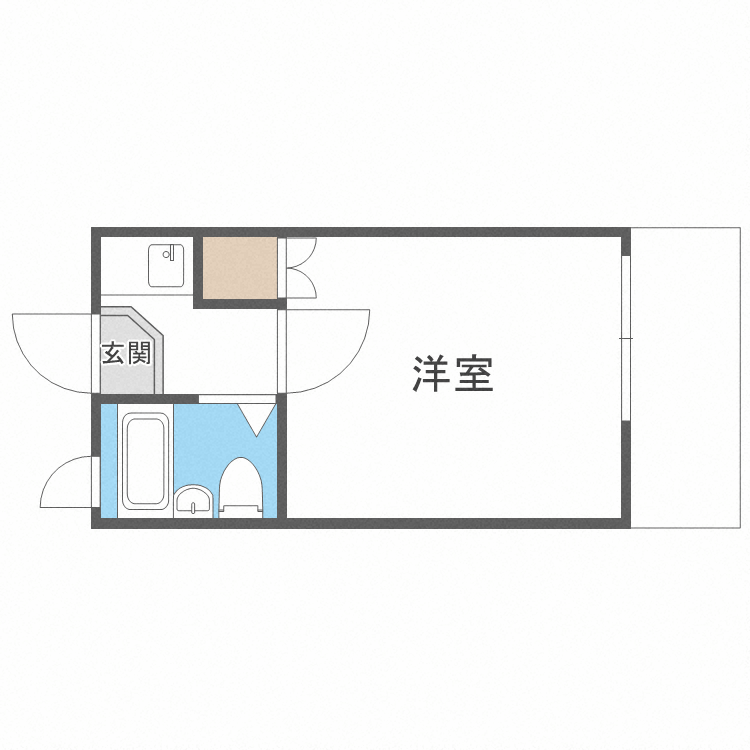 レオパレス井尻パートⅡ(1K/1階)の間取り写真