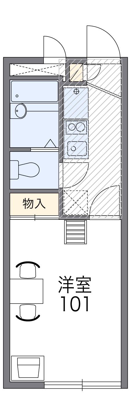 レオパレスハイツ多々良(1K/1階)の間取り写真