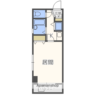 ダイナコート天神南Ⅱ(ワンルーム/5階)の間取り写真