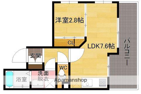 レジデンシャルヒルズ リバープレイス(1LDK/6階)の間取り写真