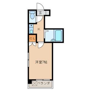 GODDESS(1K/4階)の間取り写真